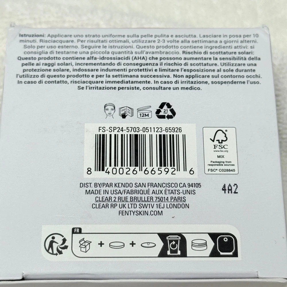 CHERRY DUB BLAH 2 BRIGHT 5% AHA FACE MASK - 2.5 fl oz - NEW - Picture 4 of 4